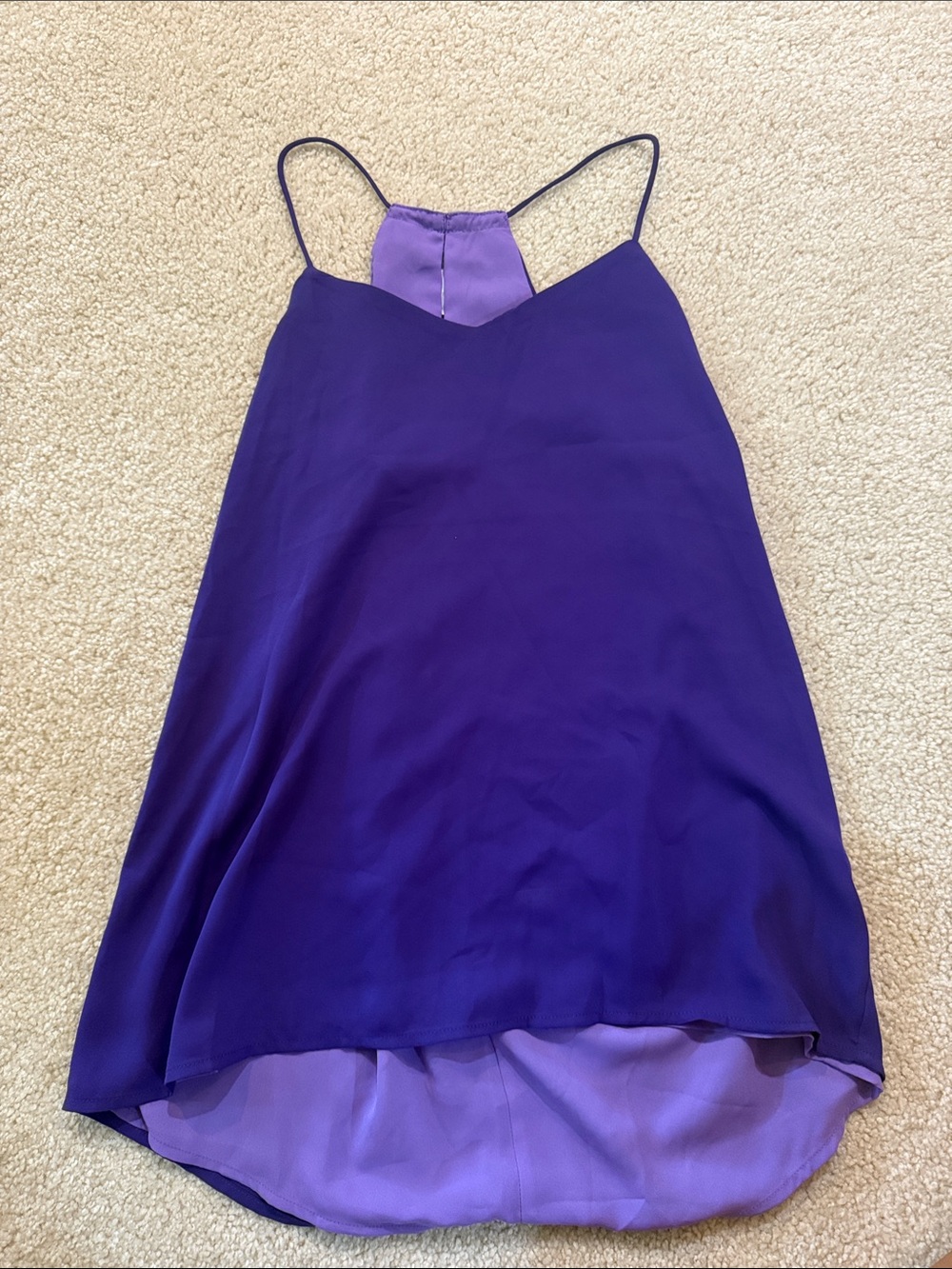 Express Reversible Purple Spaghetti Strap Tank